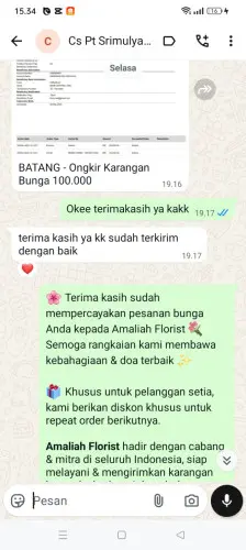 Testimonial Papan Bunga tanjung bunga