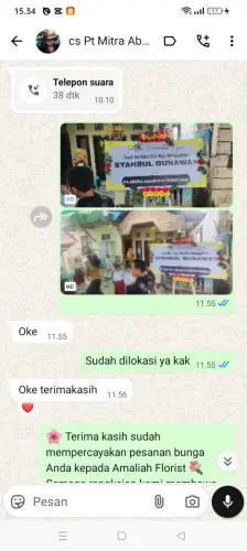 Testimonial Papan Bunga tanjung bunga