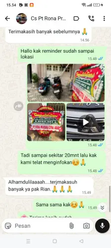 Testimonial Papan Bunga tanjung bunga